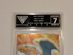 Pokemon Topps Charizard #06 Holo Foil Card Silver | Blue Logo | Excellent - Image 4