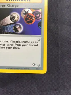 Pokemon Cards: Neo Genesis 1st Edition Rare: Energy Charge 85/111 - Image 4