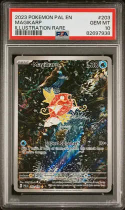 2023 POKEMON PAL EN-PALDEA EVOLVED ILLUSTRATION RARE #203 MAGIKARP PSA 10 - Image 1