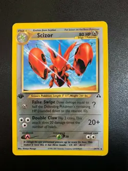 Scizor 29/75 Rare | Neo Discovery 1st First Edition | WOTC Pokemon TCG | LP - Image 1