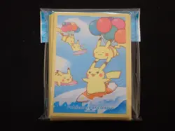 SURFING & FLYING PIKACHU POKEMON CENTER JAPANESE SLEEVES & DECK BOX - NEW SEALED - Image 3