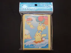 SURFING & FLYING PIKACHU POKEMON CENTER JAPANESE SLEEVES & DECK BOX - NEW SEALED - Image 4