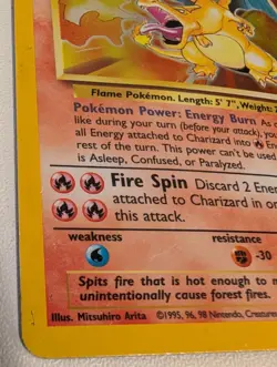 Pokemon Base Set Charizard 4/102 | 4th Print | 1999-2000 | UK print - Image 4