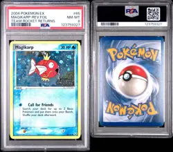 Pokemon Magikarp EX Team Rocket Returns Reverse Holo #65 PSA 8 - Image 1