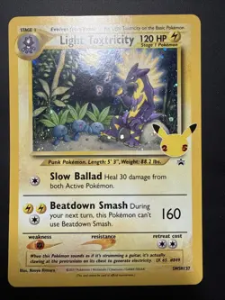 Light Toxtricity Swirl 🍥SWSH137 Celebrations Holo Black Star Promo Pokemon - Image 1