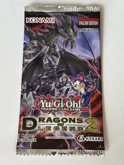 Yu-Gi-Oh! Dragons of Legend 2 booster pack 1st Edition Brand New & Sealed - Image 1