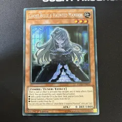 YUGIOH GHOST BELLE & HAUNTED MANSION SECRET RARE FLOD-EN033 1ST EDITION - Image 2