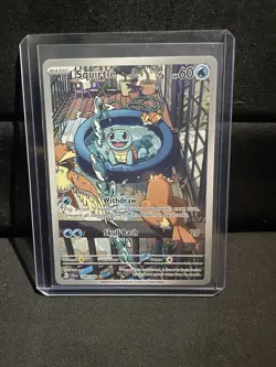 Pokemon TCG Stellar Crown Squirtle Full Art Illustration Card 148/142 NM - Image 1
