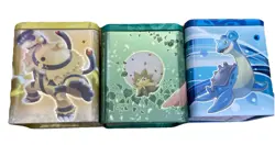 Pokemon Trading Card Game Tin Cans And Coins *EMPTY* 3 Tins In Lot - Image 5