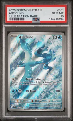 Pokemon TCG Articuno IR 161/159 Journey Together English Card, PSA 10 - Image 1