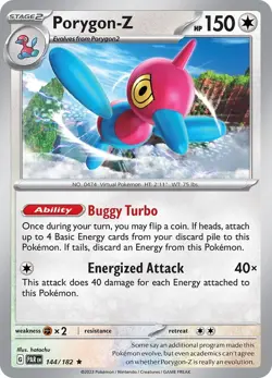 Porygon-Z 144/182 | Paradox Rift | Rare Holo | NM Pokemon Card - Image 1