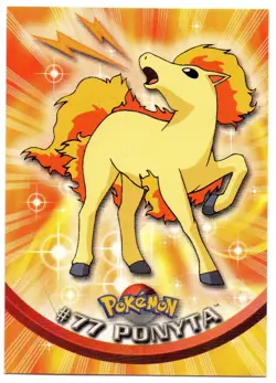 Pokemon #77 Ponyta Card Topps TV Animation Edition - Image 1