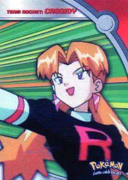 Pokemon Team Rocket: Cassidy Card Topps TV Animation Edition Blue Logo - Image 1