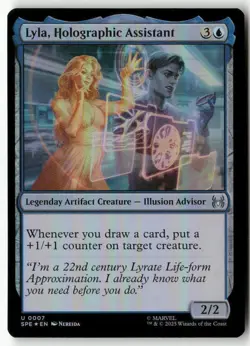 Lyla, Holographic Assistant Foil Marvel's Spider-Man: Eternal-Legal 7 NM MTG - Image 1