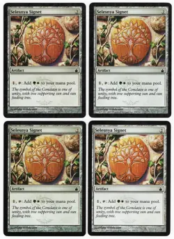 Selesnya Signet x4 4x 2005 Ravnica: City of Guilds PLAYSET Artifact MTG LP AZ2 - Image 1