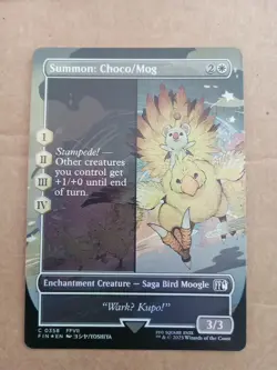 Summon: Choco/Mog (Borderless) FINAL FANTASY (FIN) NM MTG Foil VERY NICE - Image 1