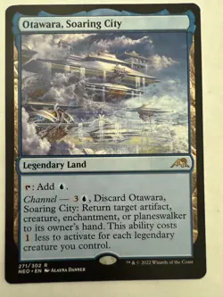 MTG: Otawara, Soaring City Kamigawa Neon Dynasty Rare Legendary Land 271-NM - Image 1