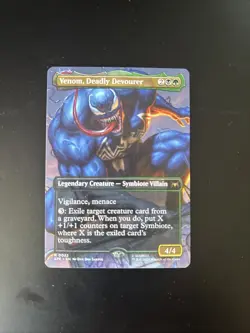Magic MTG - Venom, Deadly Devourer (Borderless) Foil - Marvel's Spider-Man - Image 1