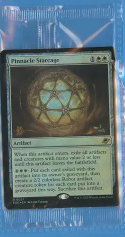 MTG: PreRelease Promo: Edge of Eternities: Pinnacle Starcage: FOIL: STILL SEALED - Image 1