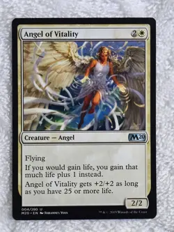 MTG Angel of Vitality - Core Set 2020 (M20) #4 Magic Gathering Card U NM - Image 1