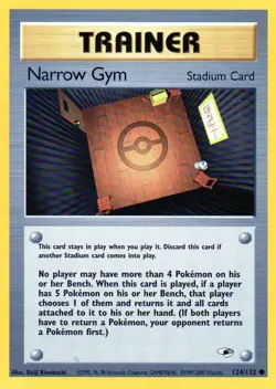 Pokemon Narrow Gym Card Trainer 124/132 Gym Heroes - Image 1