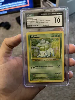 CGC 10 GEM MINT Bulbasaur CLV 001/034 TCG Classic Collection Holo Pokemon - Image 1