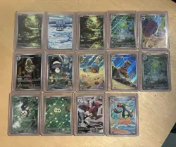 Lot Of 14 Illustration Rare - Pokemon Scarlet & Violet Black Bolt (All NM+) - Image 1