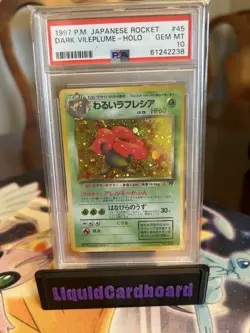 1997 Pokemon Japanese Rocket Dark Vileplume #45 Holo PSA 10 - GEM MINT! - Image 1