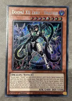 DOOD-EN008 DoomZ XII Zero - Drastea : Secret Rare 1st Edition Mint YuGiOh Card - Image 1