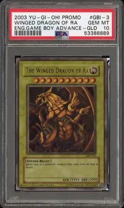 YUGIOH GBI-003 WINGED DRAGON OF RA GAME BOY ADVANCE ULTRA RARE PSA 10 - Image 1