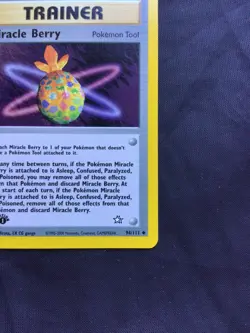 Pokemon Cards: Neo Genesis 1st Edition Uncommon: Miracle Berry 94/111 - Image 4