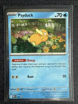 Psyduck 007 Black Star Promo Mega Evolutions Pokemon Card Near Mint - Image 1