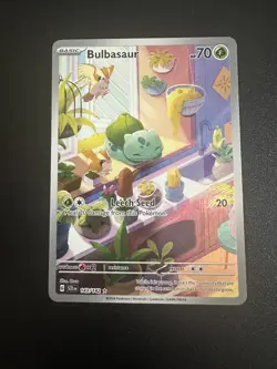 Pokemon TCG Bulbasaur Holo Card Illustration Stellar Crown Rare 143/142 - Image 1