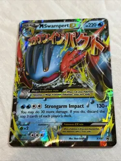 Pokemon 2015 M Swampert EX Black Star Promo Card XY87 - Image 1