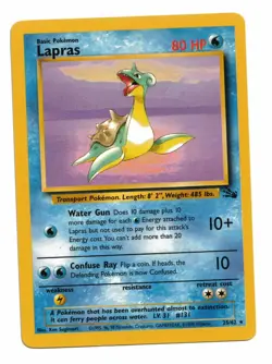Pokemon Card: Lapras 25/62 Fossil Set Rare! NM - Image 1