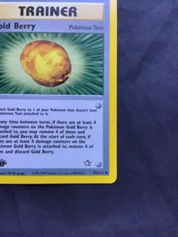 Pokemon Cards: Neo Genesis 1st Edition Uncommon: Gold Berry 93/111 - Image 4