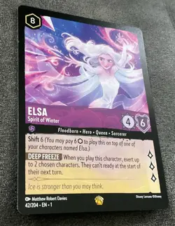 A DISNEY LORCANA THE FIRST CHAPTER LEGENDARY #42 ELSA SPIRIT OF WINTER CARD.L@@K - Image 3