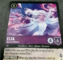 A DISNEY LORCANA THE FIRST CHAPTER LEGENDARY #42 ELSA SPIRIT OF WINTER CARD.L@@K - Image 5