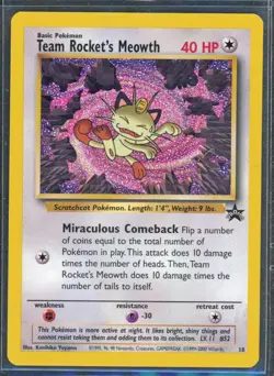 Pokemon Cards - Team Rocket's Meowth Black Star Promo eBay Live Sun 12th 6:30pm - Image 1