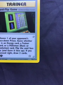 Pokemon Cards: Neo Genesis 1st Edition Uncommon: Card-Flip Game 92/111 - Image 5