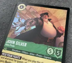 A DISNEY LORCANA FIRST CHAPTER LEGENDARY #82 JOHN SILVER ALIEN PIRATE FOIL CARD. - Image 5
