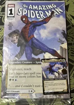 NYCC 2025 exclusive MTG Peter Parker Amazing Spider-man MARVEL COMIC & CARD - Image 1