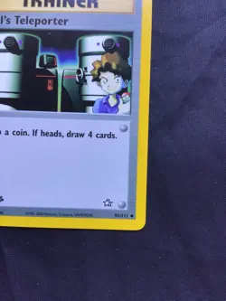 Pokemon Cards: Neo Genesis 1st Edition Uncommon: Bill's Teleporter 91/111 - Image 4