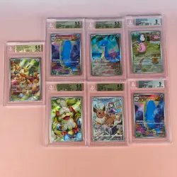 LOT OF 7 GRADED BECKETT AR CARDS POKEMON TCG DIFFERENT SETS 2021-2025 JAPANESE - Image 1