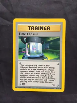 Pokemon Cards: Neo Genesis 1st Edition Rare: Time Capsule 90/111 - Image 1