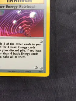 Pokemon Cards: Neo Genesis 1st Edition Rare: Super Energy Retrieval 89/111 - Image 4