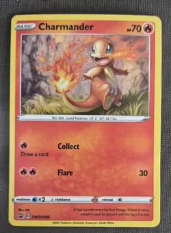 Charmander SWSH092 Black Star Promo Holo Pokemon Card LP - Image 1