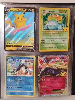Lot of 32 Pokemon Card Full Art, Holo Rare, Promo, Vmax & V, ++ with Binder - Image 3