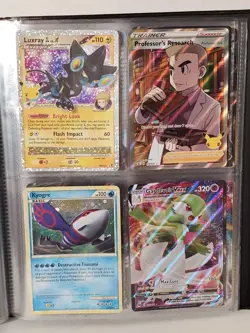 Lot of 32 Pokemon Card Full Art, Holo Rare, Promo, Vmax & V, ++ with Binder - Image 4