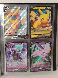Lot of 32 Pokemon Card Full Art, Holo Rare, Promo, Vmax & V, ++ with Binder - Image 5